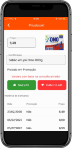 Tela 8 do App Pricebook